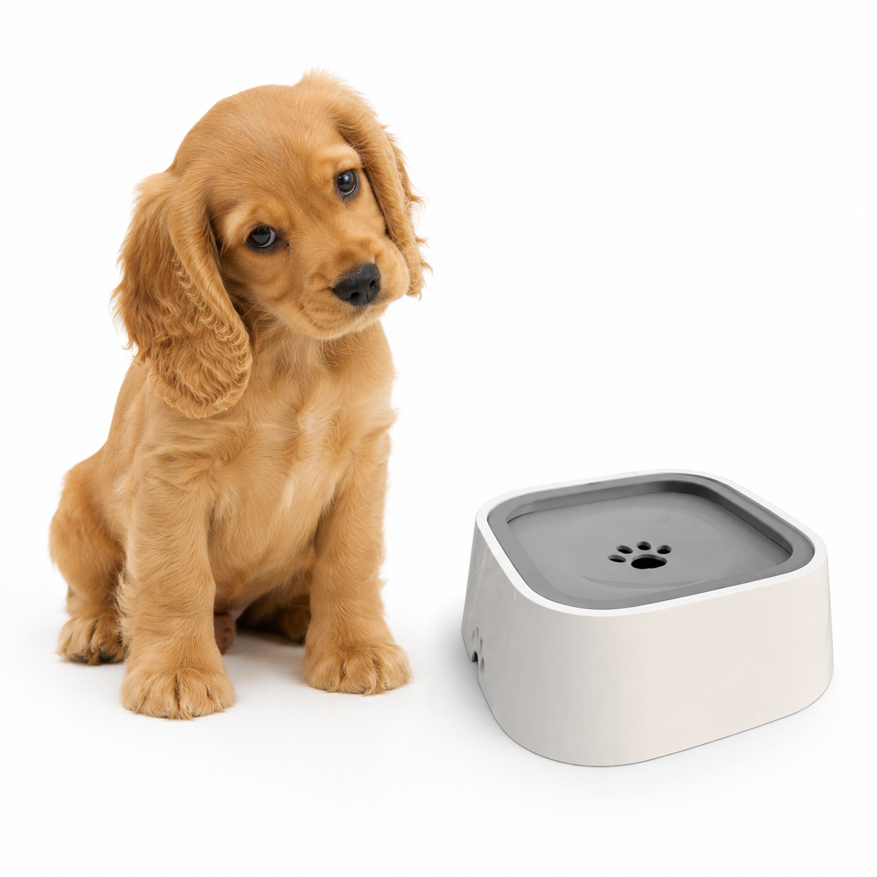 Dog Drinking Water Bowl with Floating Design - Non-Wetting, Non-Skid, Large Capacity